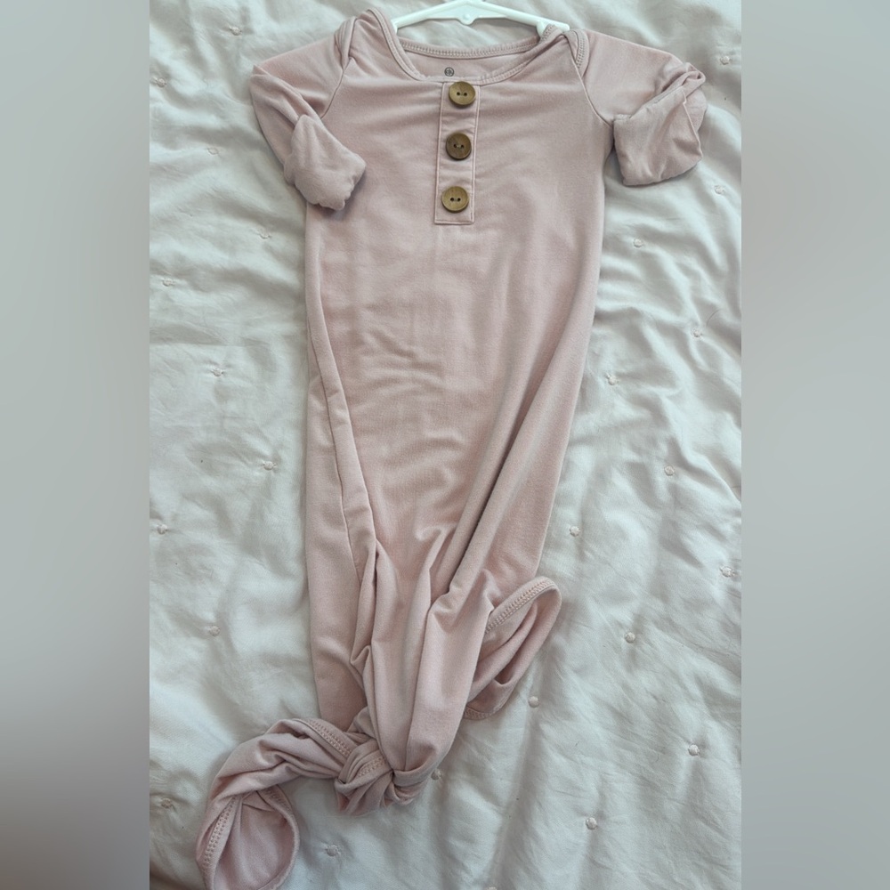 Caden Lane Petal Pink knot gown